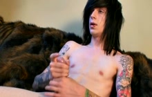 EMO guy playing with his cock