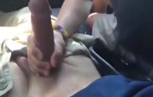 Gay sucking cock dry in the car