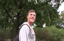 Cute Czech boy sucks stranger's cock for money