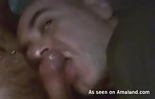 Daddy sucking on big cock until facial
