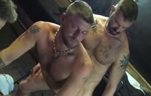 Three nasty gays fucking in the bar