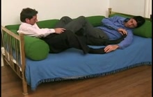 Boys in socks fucking on the bed