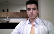 Amateur gay jerks off on webcam