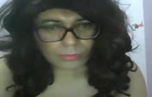 Sexy crossdresser on webcam