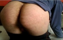 Hot Spanish guy shows off his hairy ass